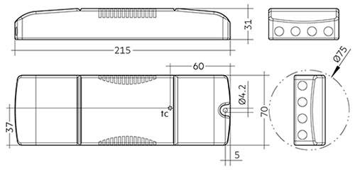 Lichtmanagementsystem LED-Netzteil 38Watt 350mA CASAMBI dimmbar