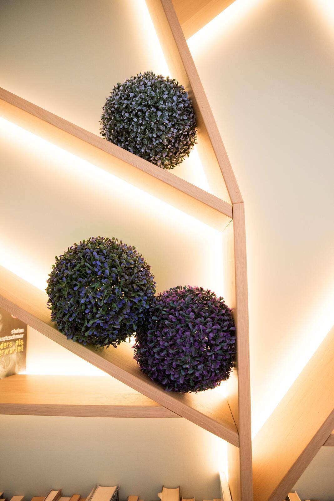 EUROPALMS Graskugel, künstlich, blau, 22cm