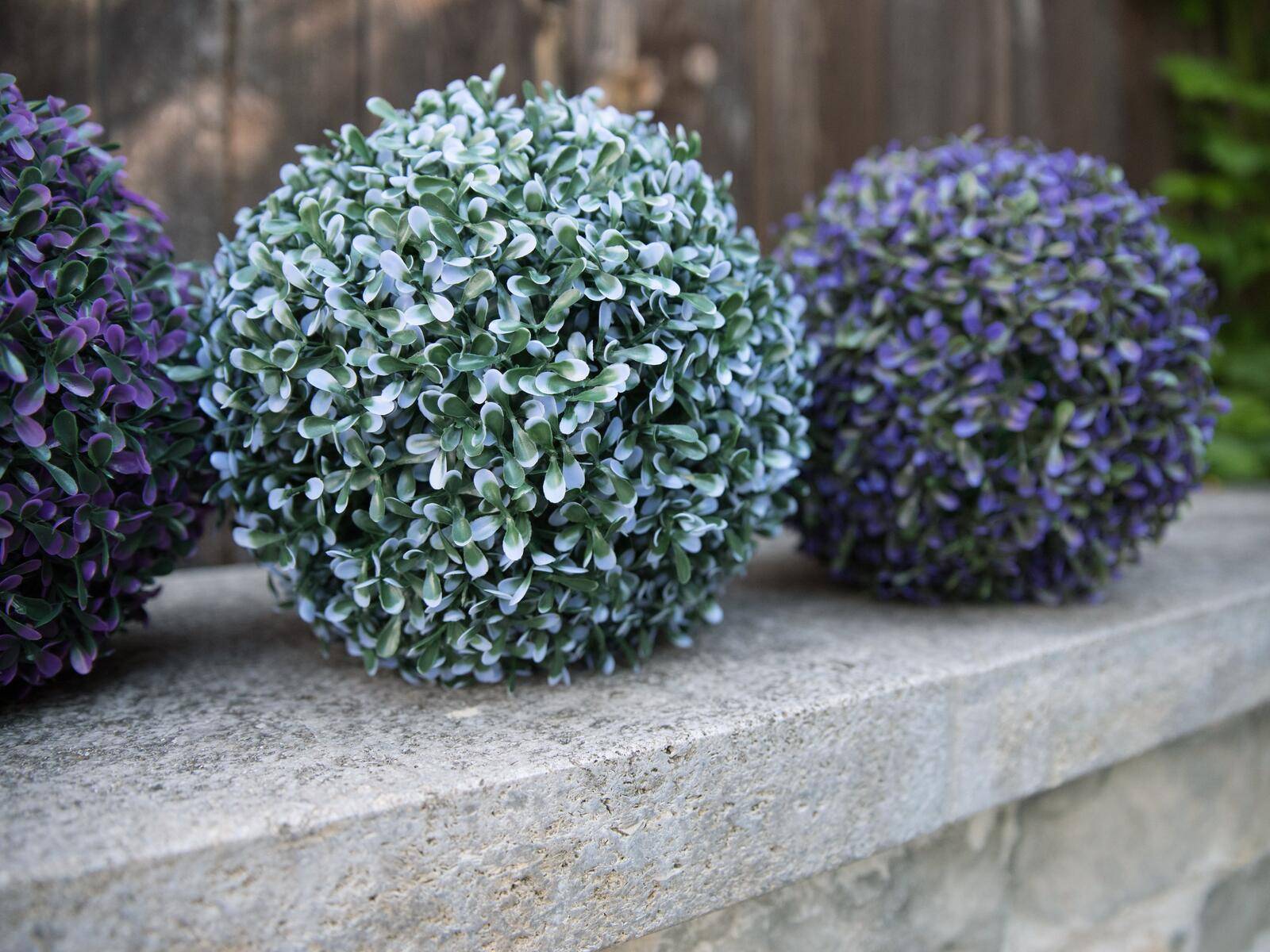 EUROPALMS Graskugel, künstlich, blau, 22cm