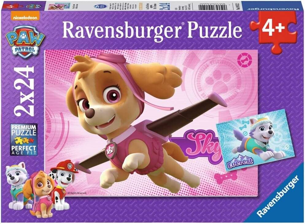 RAVENSBURGER Puzzle Paw Patrol: Skye und Everest 2x24 Stück