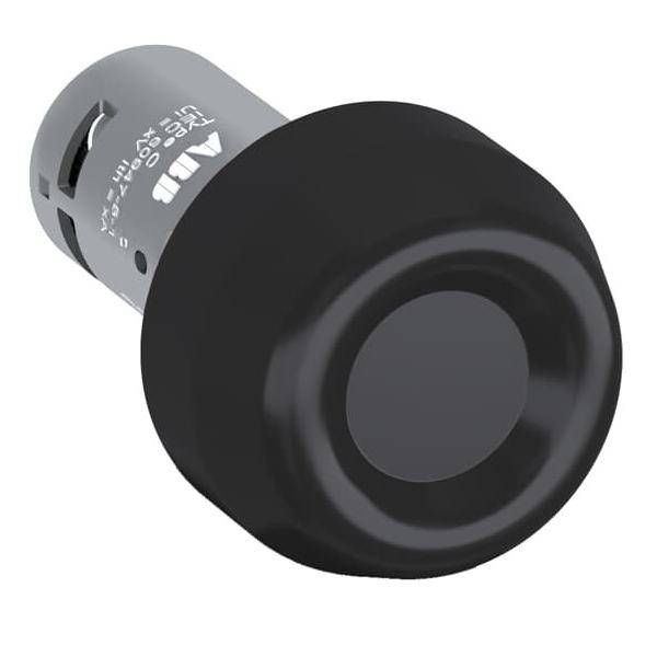 Eine schwarze, runde Autolampe mit Metallsockel, die weiße Texte und Symbole zur Darstellung elektrischer Spezifikationen aufweist.