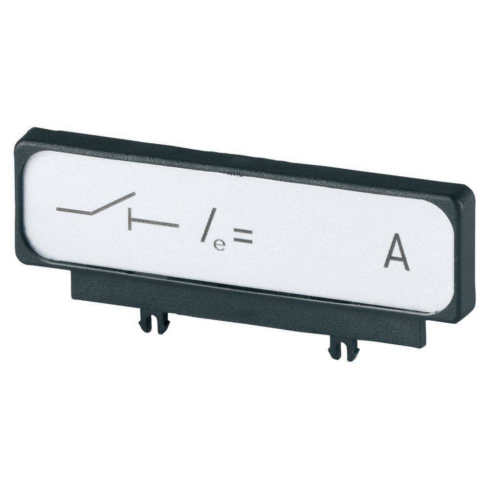 Ein Leitungsschutzschalter-Symbol mit der Beschriftung 'Ie=' gefolgt von einer Zahl und dem Buchstaben 'A', zur Anzeige der Stromstärke.