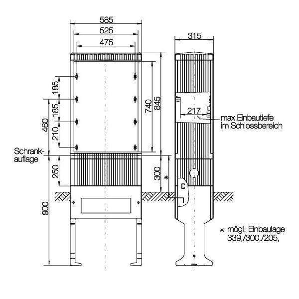 ABN Kabelverteilerschrank SL080VT