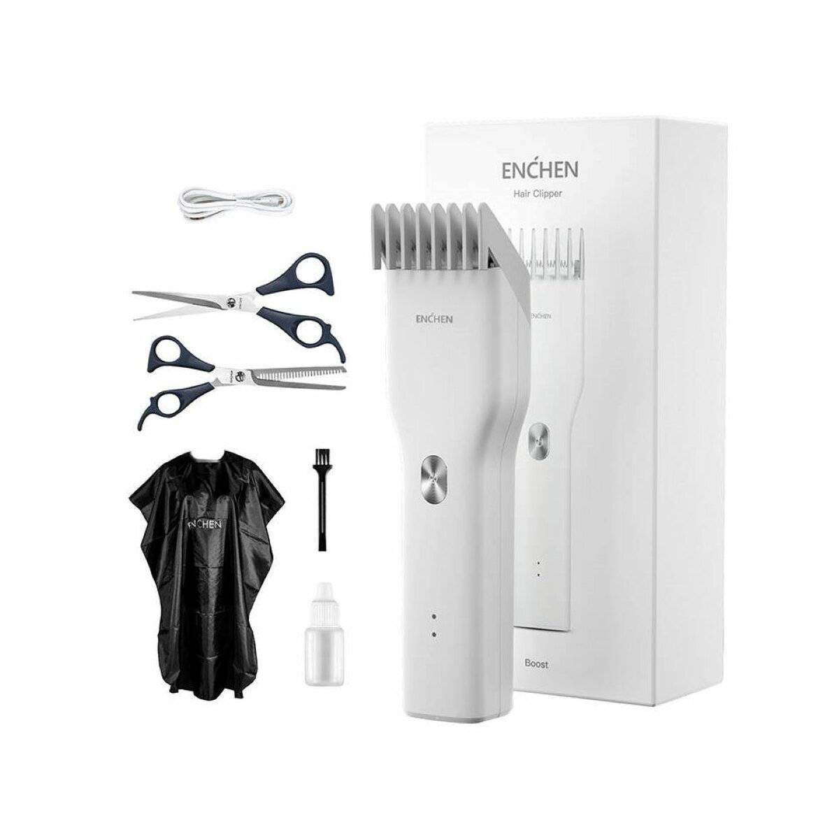 Haarschneider (3-21mm) + Zubehör BOOST-B Set - Haarschneidemaschine mit Zubehör Weiß