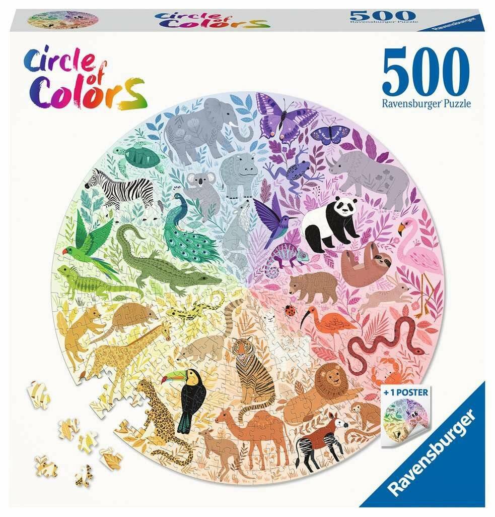 Kreis der Farben Puzzles - Tiere, 500Stück.