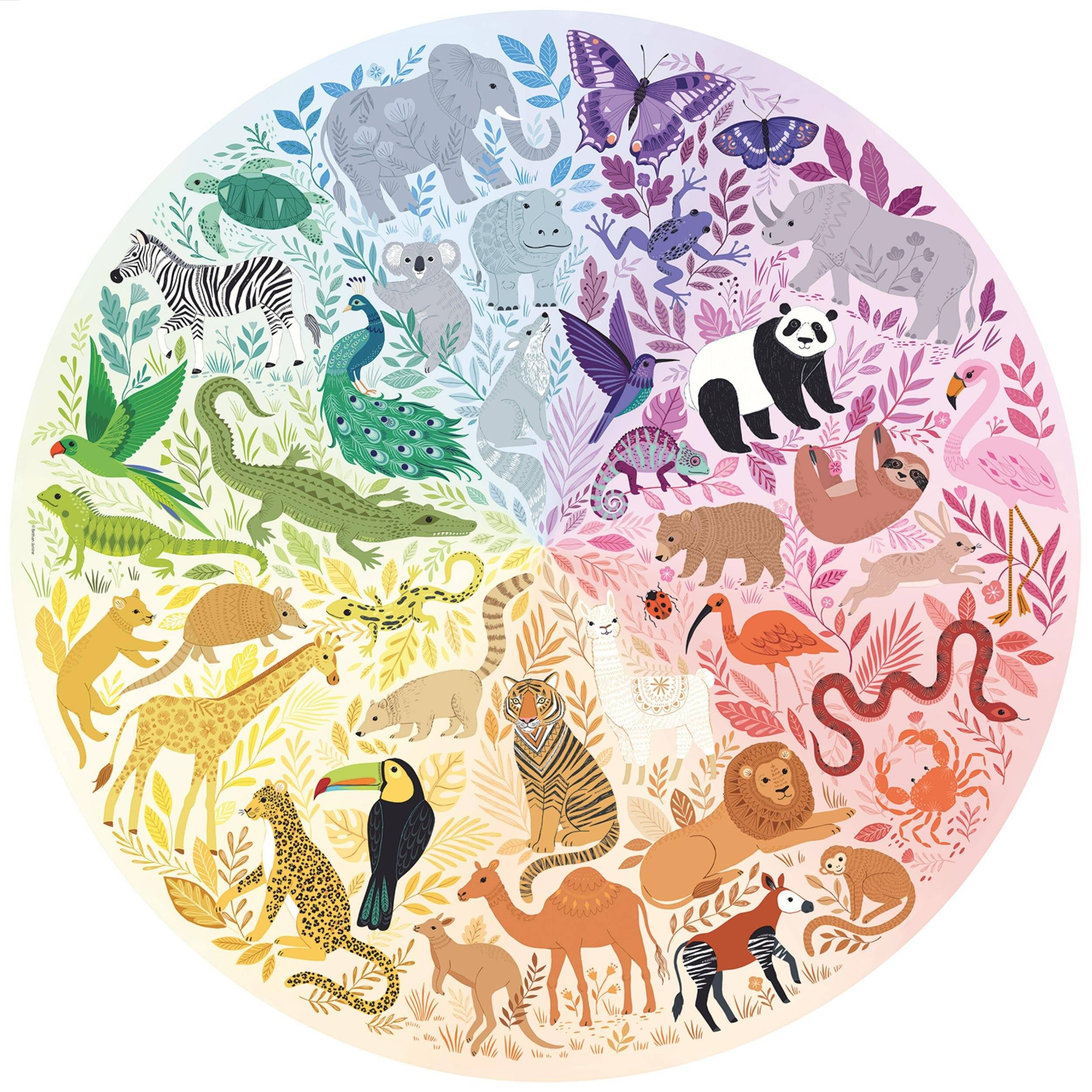 Kreis der Farben Puzzles - Tiere, 500Stück.