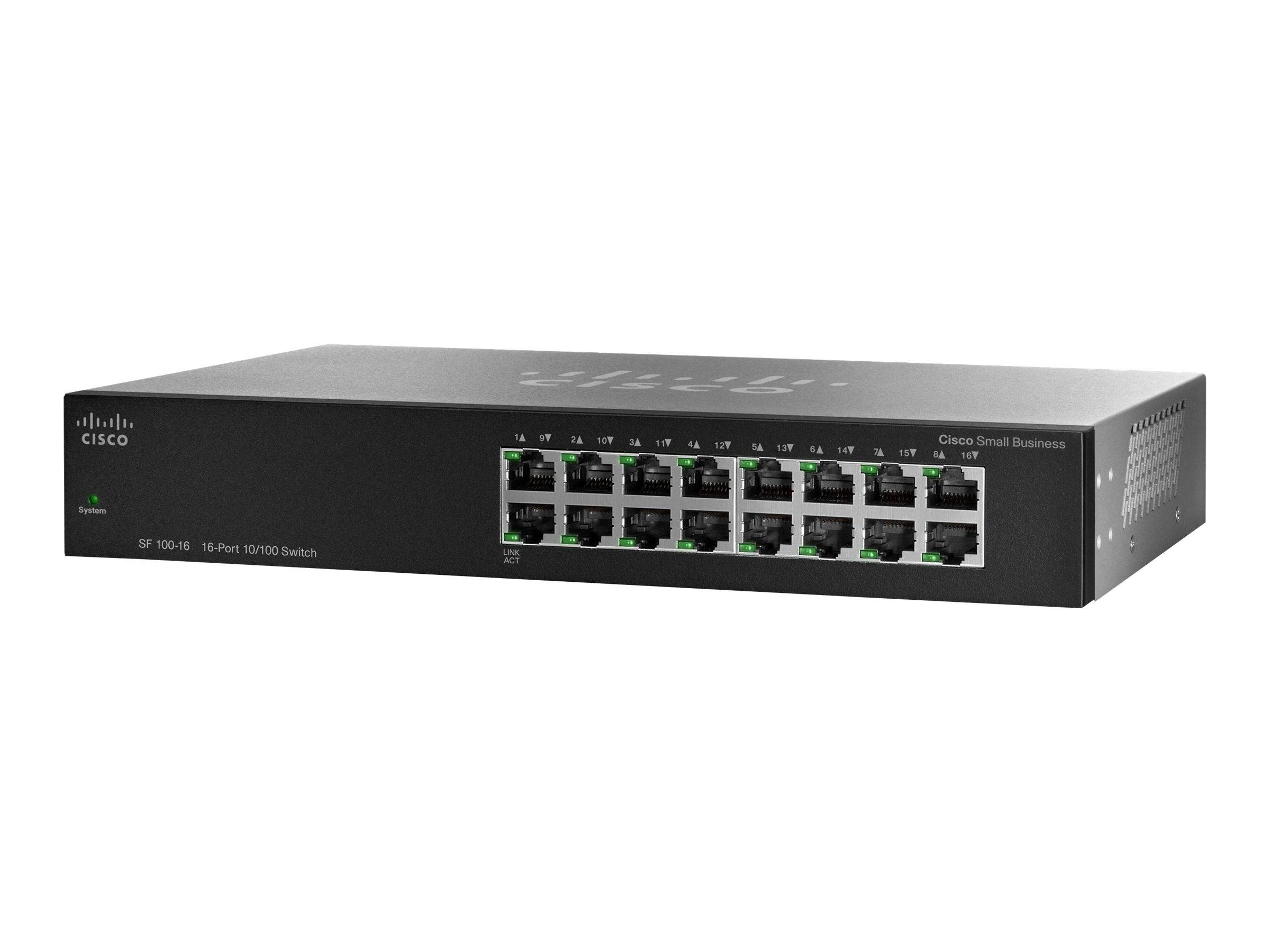Cisco Small Business SF 100-16 - Switch - unmanaged