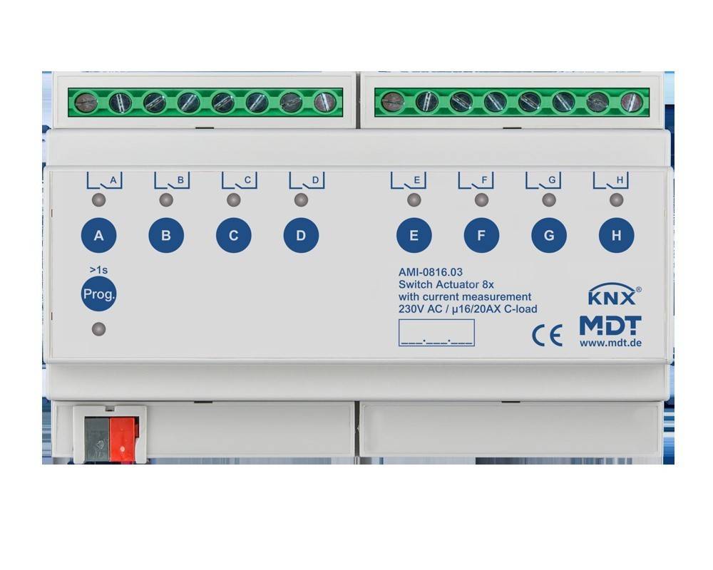 MDT technologies Schaltaktor 8-fach, 8TE AMI-0816.03