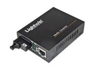 Lightwin LWC-10/100/1000-WDM-S20-B, 1000 Mbit/s, 1000Base-LX, 10,100,1000 Mbit/s, SC, Verkabelt, 20000 m