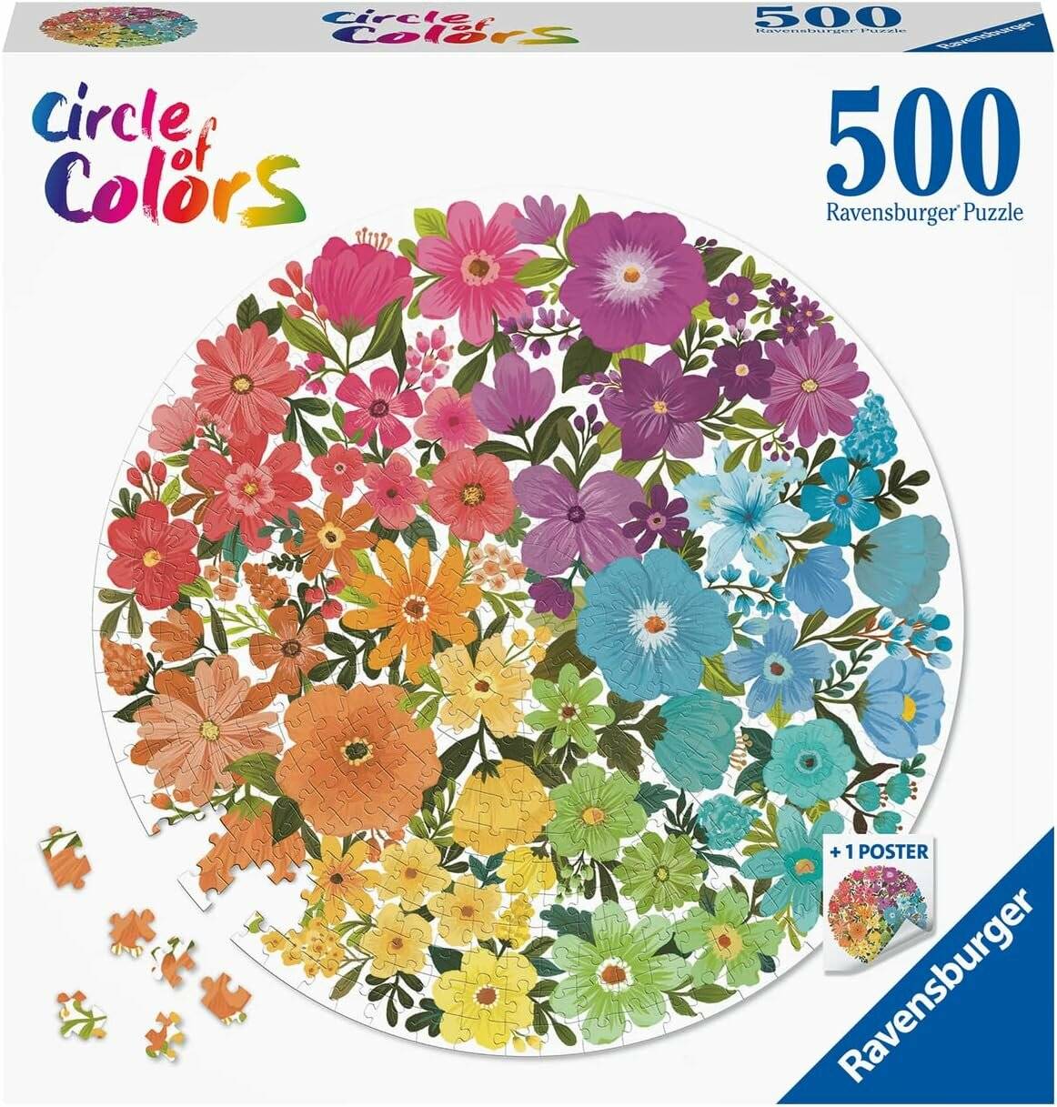 Kreis der Farben Puzzles - Blumen, 500Stück.