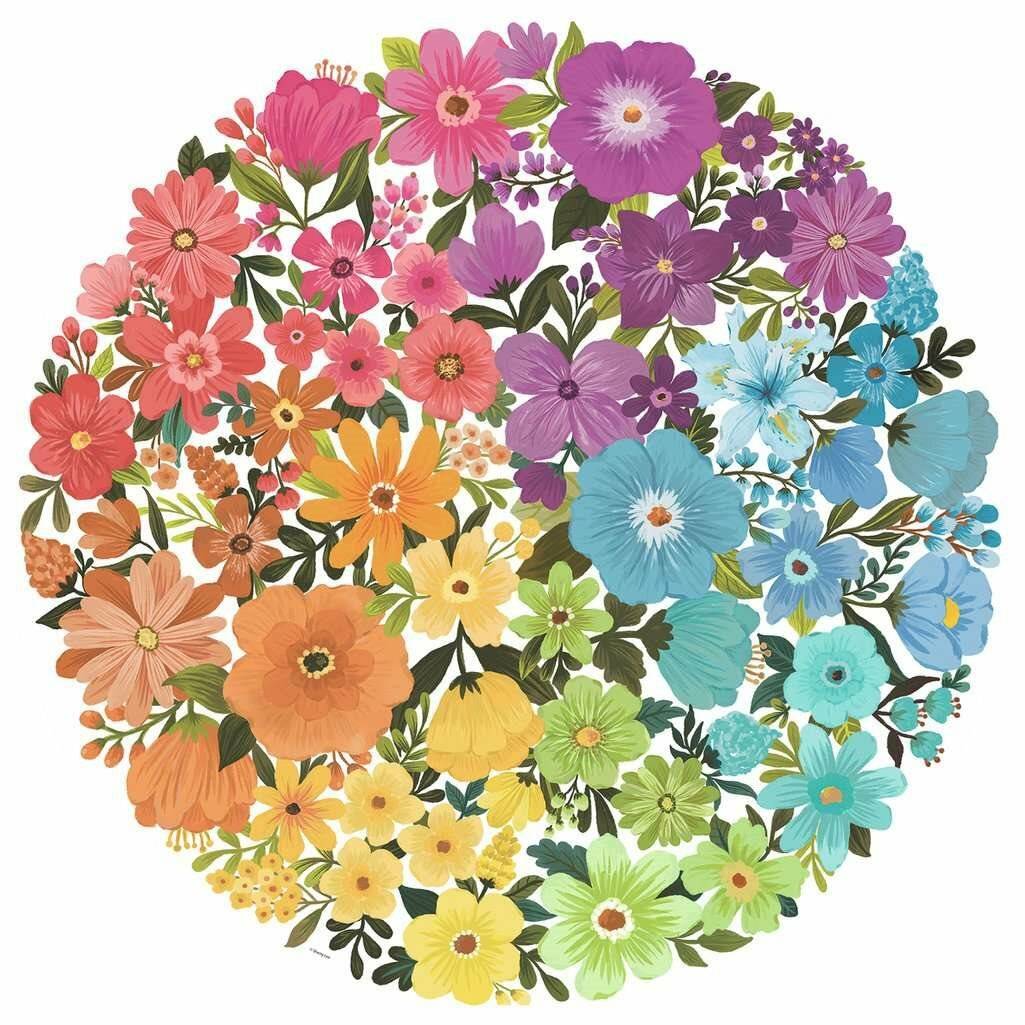 Kreis der Farben Puzzles - Blumen, 500Stück.