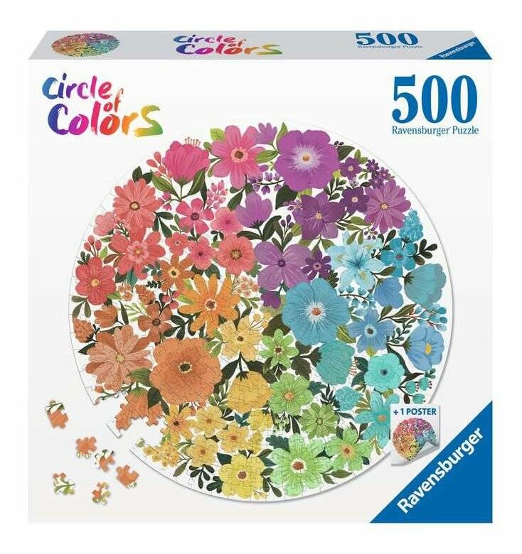 Kreis der Farben Puzzles - Blumen, 500Stück.