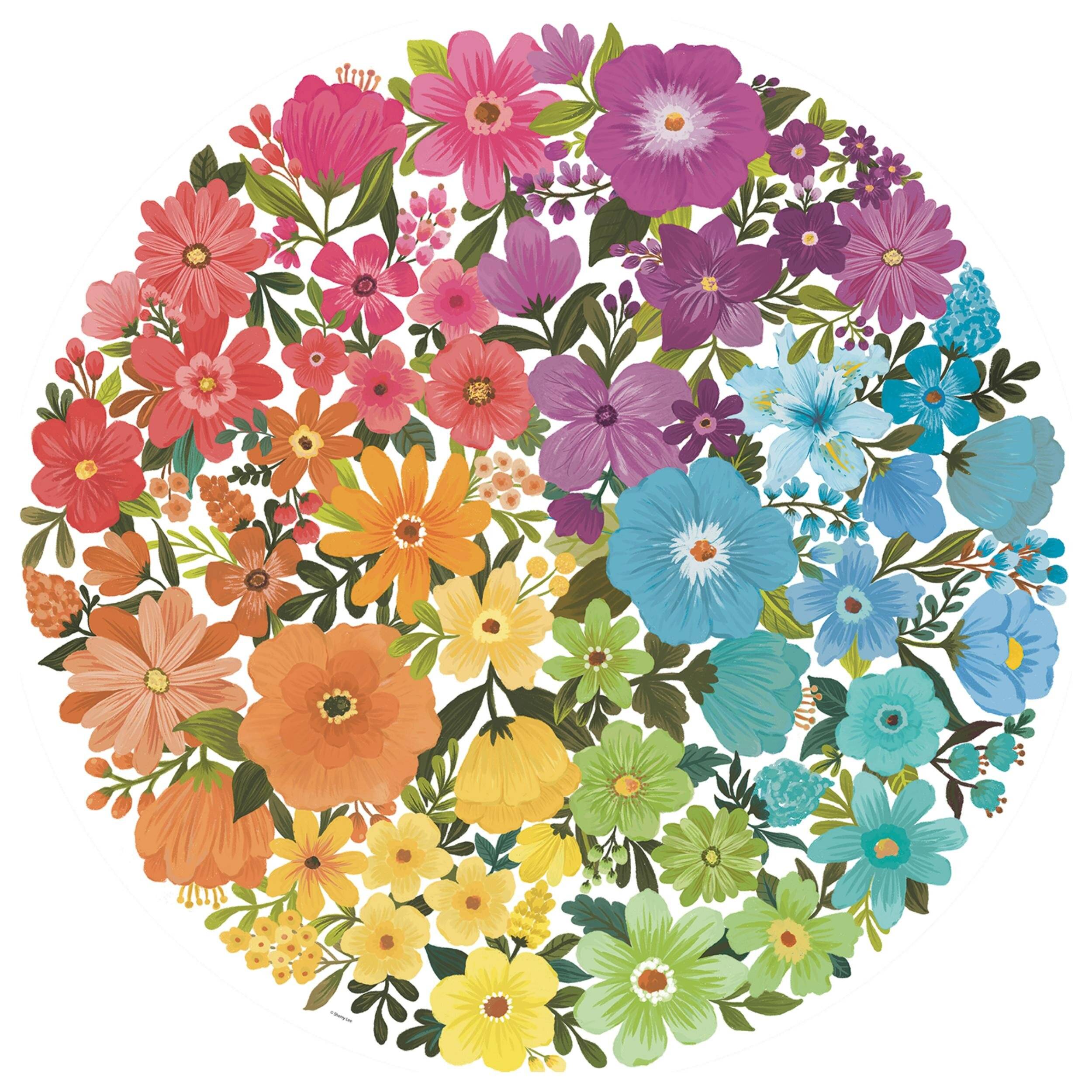 Kreis der Farben Puzzles - Blumen, 500Stück.