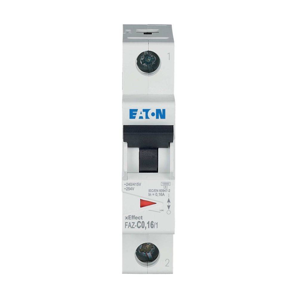 Eaton Leistungsschalter FAZ-C0, 16A, 240/415V, mit Kippschalter, verwendet für elektrischen Leitungsschutz.