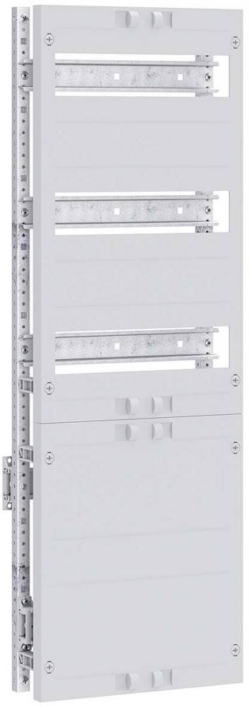 Eine Metallschaltschrank-Elektroverteilerbox mit Schaltkreisslots und Befestigungsbügel, geeignet für Heim- oder industrielle elektrische Installationen.