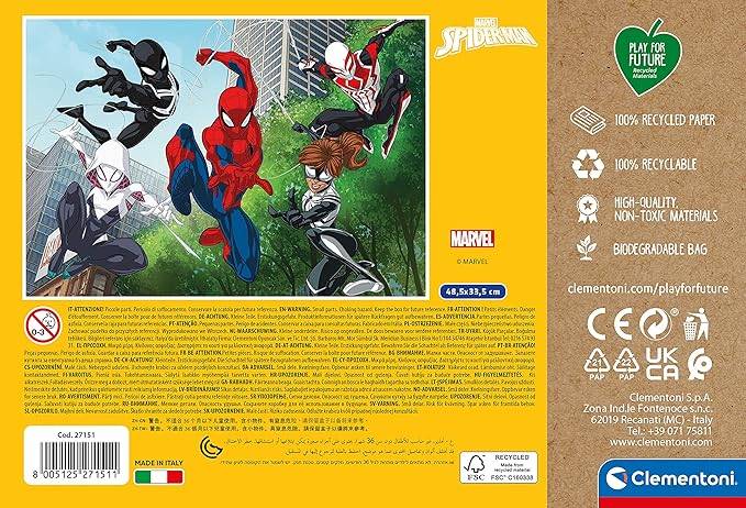 Clementoni 27151 - Marvel Superhelden - 104 Teile Puzzle - Play for Future