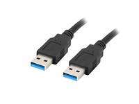 Lanberg CA-USBA-30CU-0010-BK - 1 m - USB A - USB A - USB 3.2 Gen 1 (3.1 Gen 1) - 5 Gbit/s - Schwarz