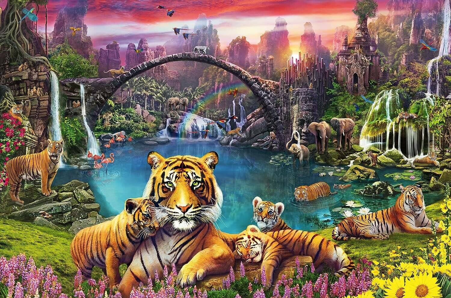 RAVENSBURGER Puzzle Tiger im Paradies 3000 Teile