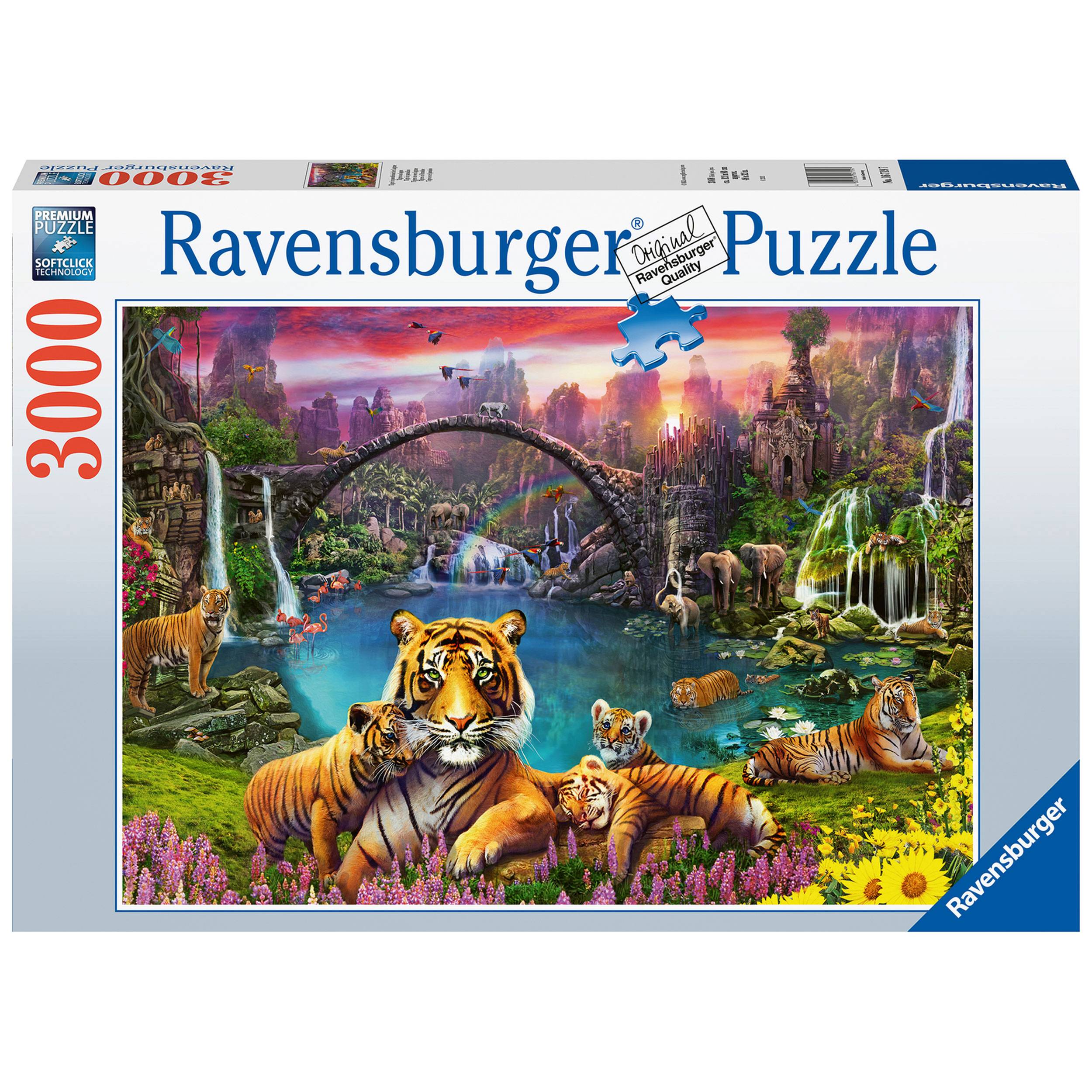 Ravensburger Puzzle Tiger in paradiesischer Lagune, Erwachsenenpuzzle, Erwachsenen Puzzles, 3000 Teile, 16719