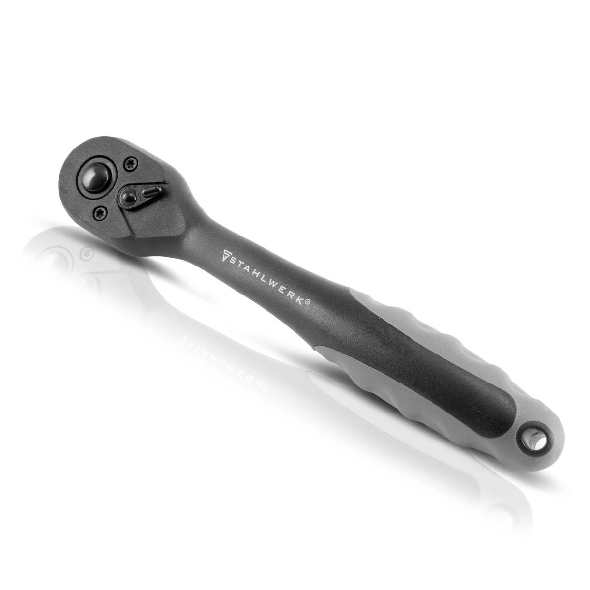 STAHLWERK Profi-Umschaltknarre 3/8 Zoll aus Chrom Vanadium Stahl 72 Zähne