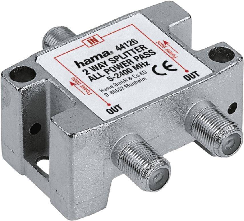 Hama Classic Line SAT-Verteiler, 2-fach, voll geschirmt (00182232)