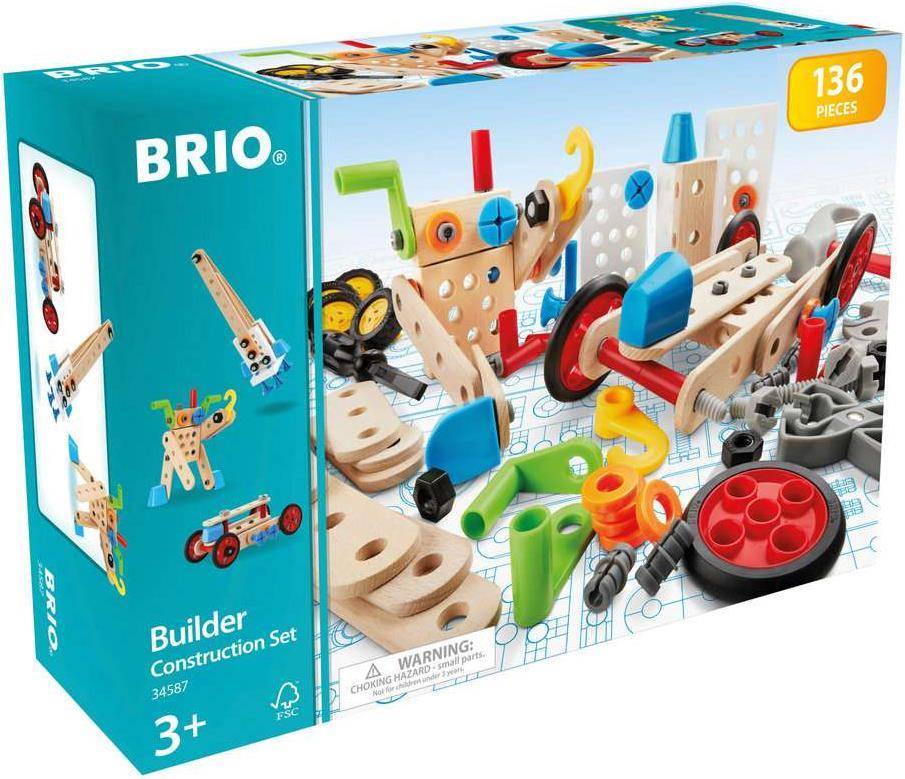 BRIO Builder Box 135 Teile Konstruktionsspielzeug ab 3 Jahre Holzspielzeug