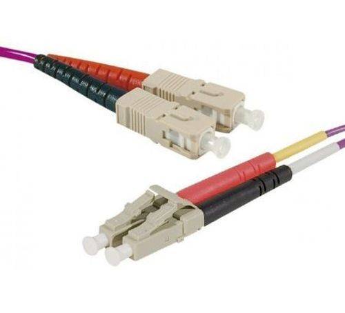 LWL Patchkabel, 62,5/125 µm, OM1-Faser, SC Duplex Stecker/LC Duplex Stecker, orange, 0,5 m