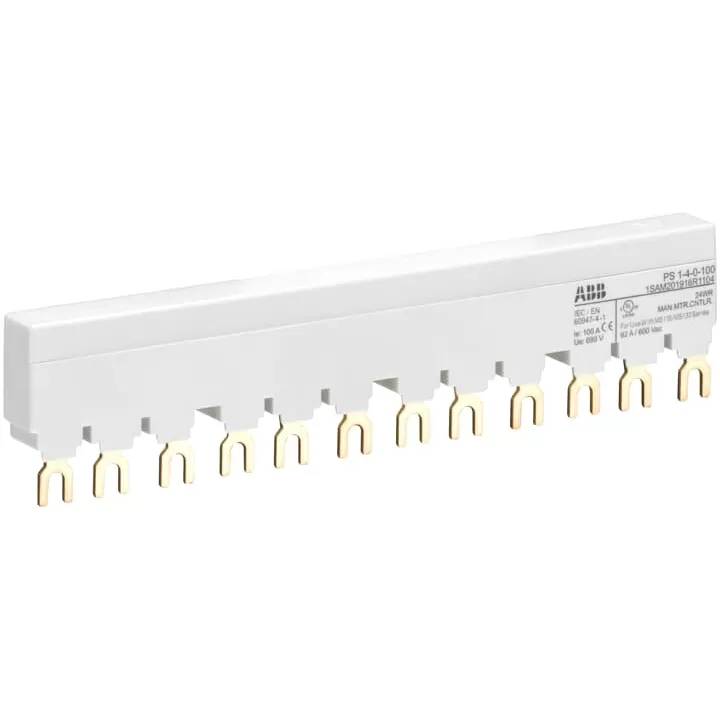 ABB PS1-4-0-100 3-Phasen-Sammelschiene für 4 MS116 / MS132, Ie=100A 1SAM201916R1104