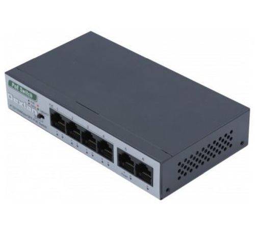 Dexlan Fast Ethernet Switch, 6 x 100/10 Mbit/s 4 x PoE+ 60W