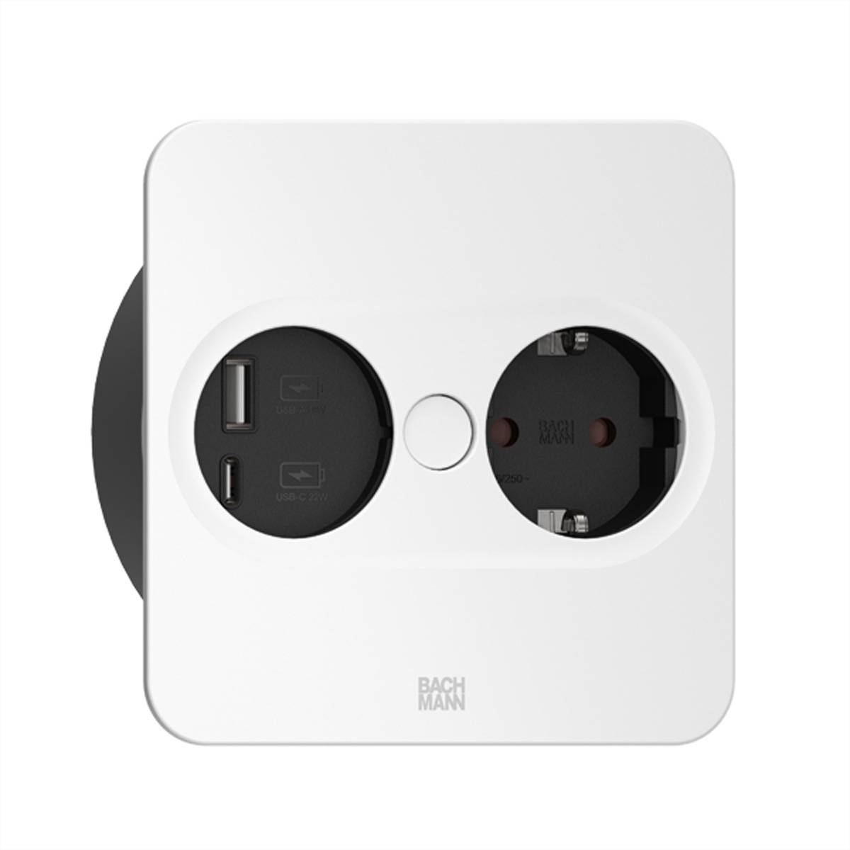 BACHMANN - Steckdosenleiste TWIST 2 1xCEE7/3 1xUSB A/C 2.0m AEH 30GE