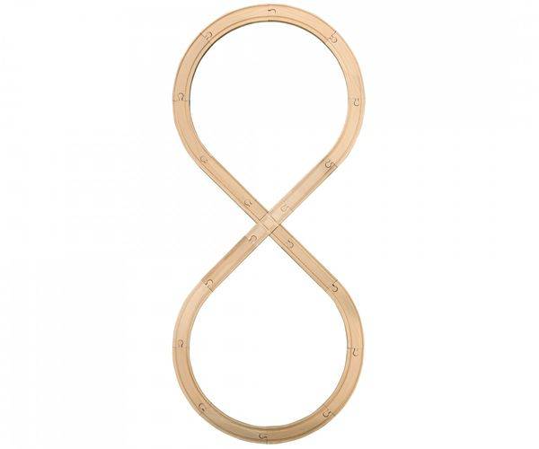 Eichhorn 100006202 - Holz-Schienenbahn, Achterbahn 28-teilig, Gesamtlänge: 290 cm