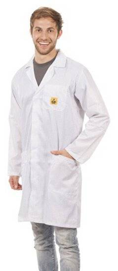 ESD Arbeitsmantel, unisex, weiß, 3/4 Länge, L