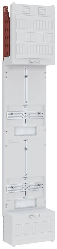 Ein weißes Gegensprechanlageninstrument mit einer kleinen Lautsprechergitter und Befestigungskomponenten.