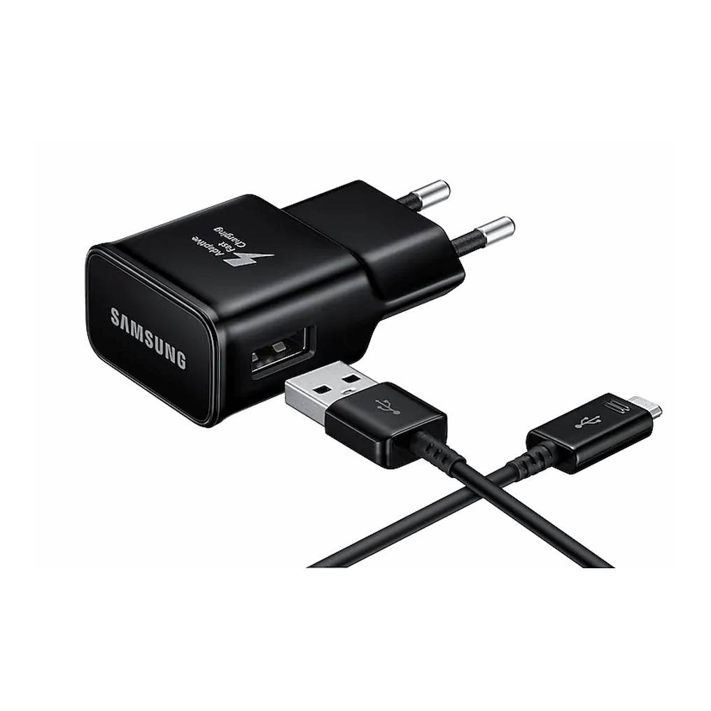 Samsung - EP-TA200 + Typ C Cable EP-DG970 - USB Charger- 2mA - Black BULK