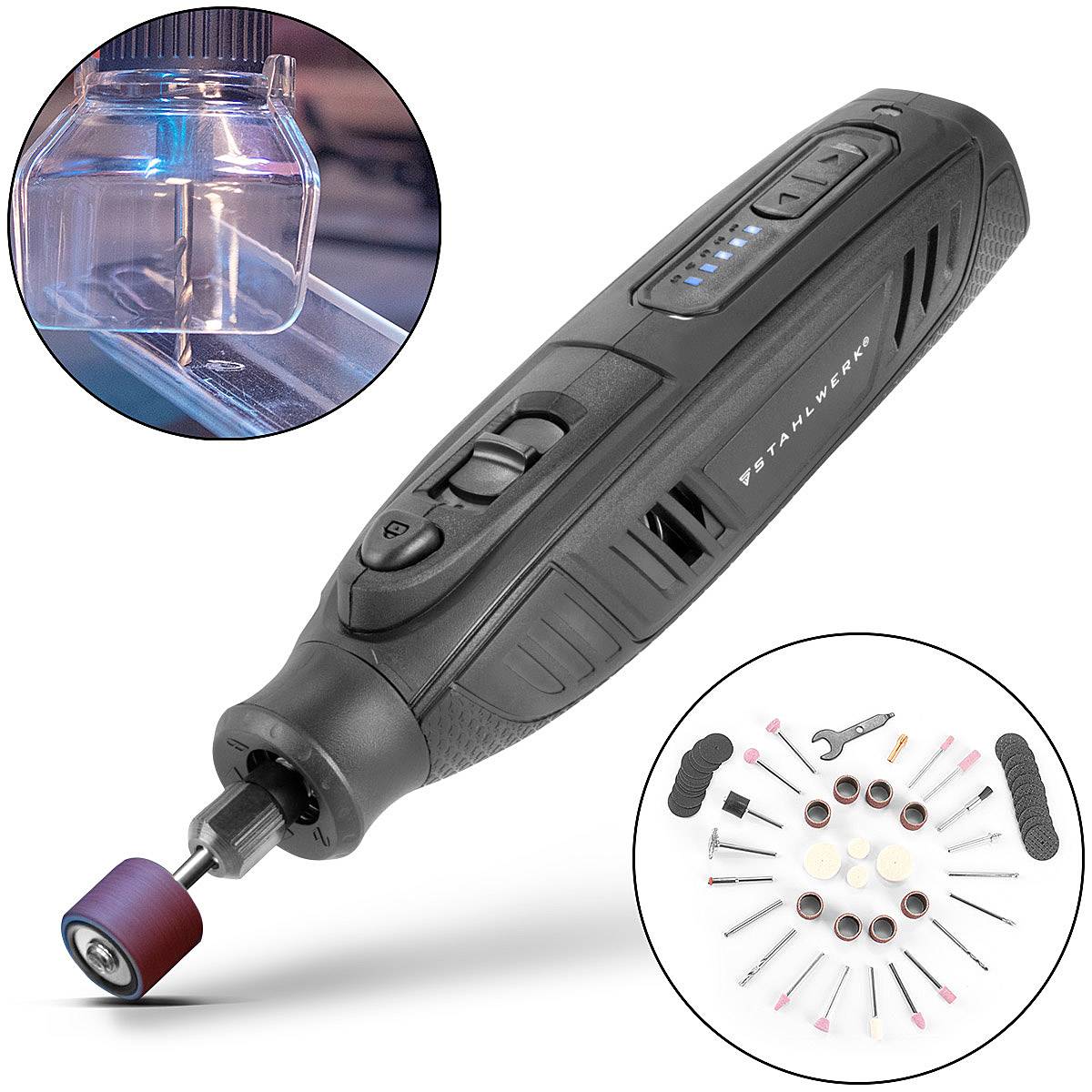 STAHLWERK Akku Mehrzweckschleifer AMF-80 ST 5.000-25.000 U/min 2.000 mAh