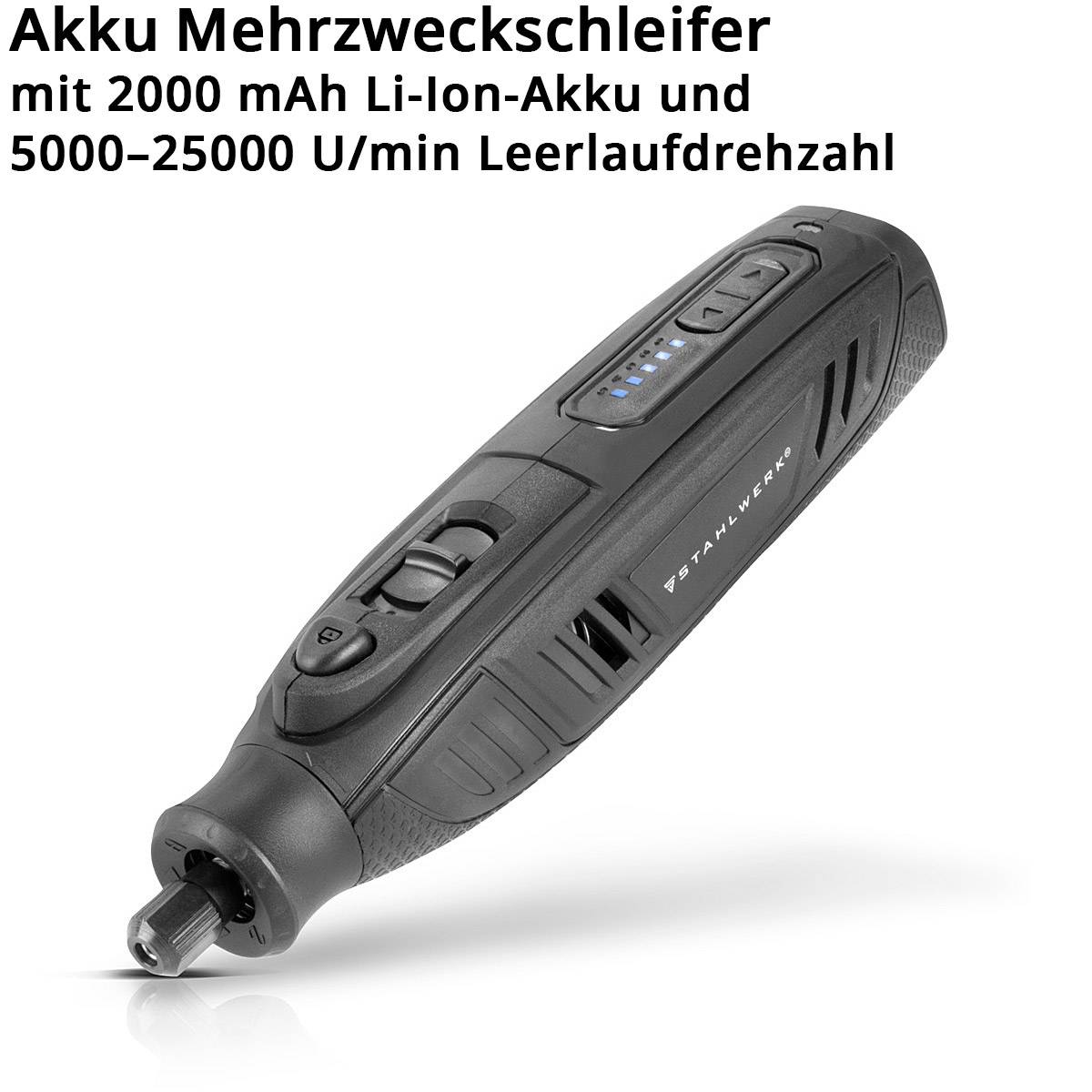 STAHLWERK Akku Mehrzweckschleifer AMF 80 ST mit 133 teiligem Zubehörset