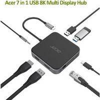 Acer 7in1 USB4 8k Multi Display Hub 1xHDMI/1xDP/2xUSB3.2/USB-C/RJ45/Audi - Lade-