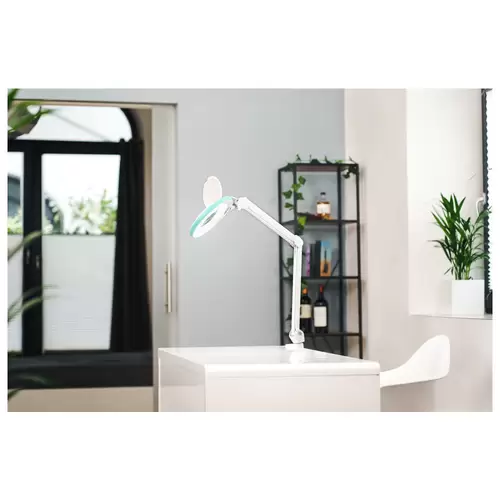 Lumeno LED Lupenleuchte 721X-MKIII, Lupen-Ø 125 mm, 3 Dioptrien, grau Lumeno LED Lupenleuchte 721X-MKIII, Lupen-Ø 125 mm, 3 Dioptrien, grau
