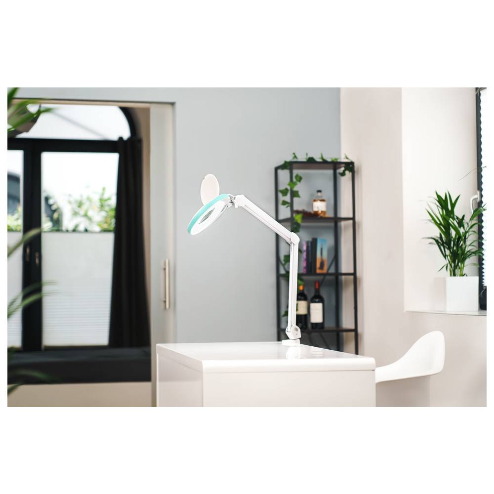 Lumeno LED Lupenleuchte 721X-MKIII, Lupen-Ø 125 mm, 8 Dioptrien, schwarz