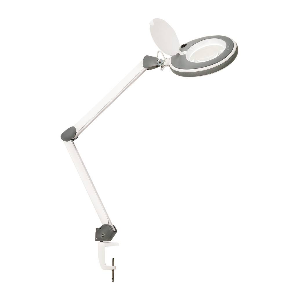 Lumeno LED Lupenleuchte 821X, Lupen-Ø 125 mm, 3 Dioptrien, grau