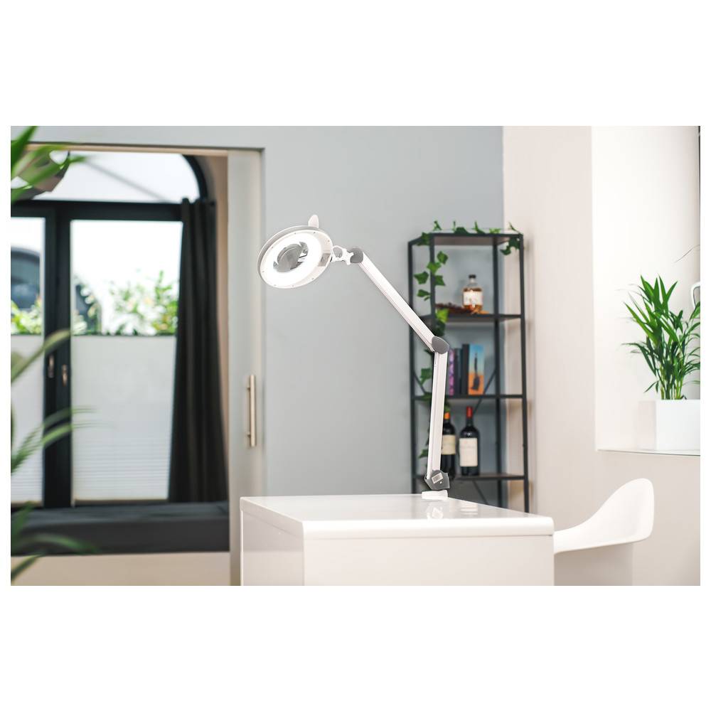 Lumeno LED Lupenleuchte 821X, Lupen-Ø 125 mm, 3 Dioptrien, grau