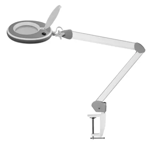 Lumeno LED Lupenleuchte 821X, Lupen-Ø 125 mm, 3 Dioptrien, grau Lumeno LED Lupenleuchte 821X, Lupen-Ø 125 mm, 3 Dioptrien, grau