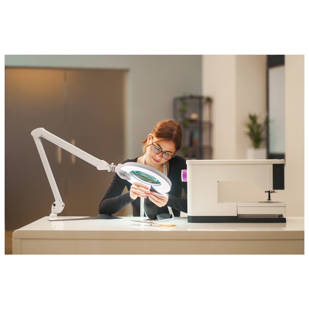 Lumeno LED Lupenleuchte 824X-PRO, Lupen-Ø 172 mm, weiß, 5 Dioptrien