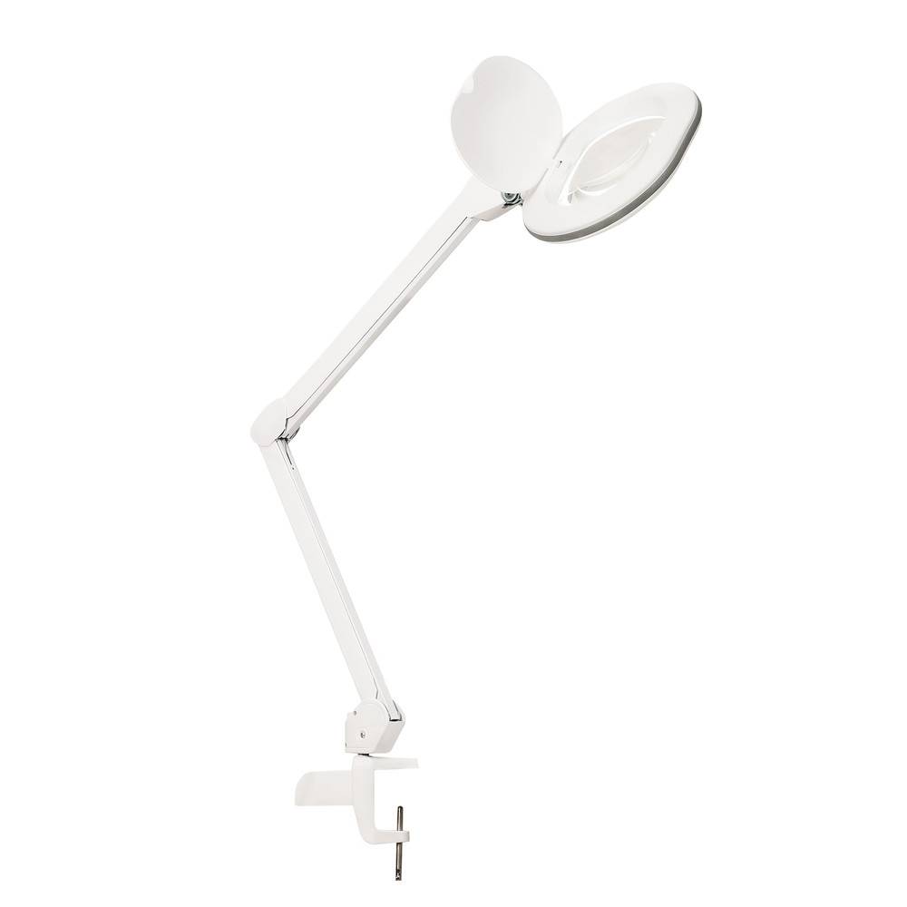 Lumeno LED Lupenleuchte 861X, ovale Linse 110 x 150 mm, 5 Dioptrien, grau