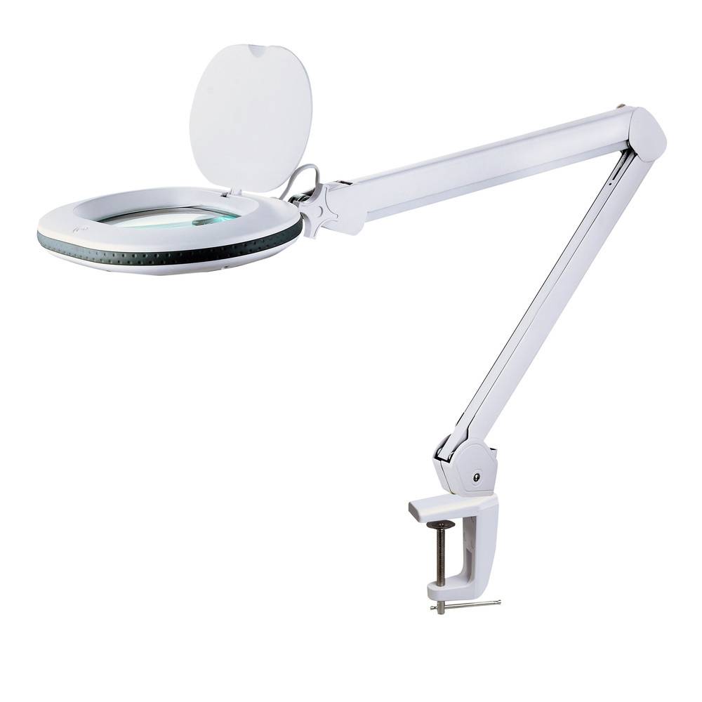 Lumeno LED Lupenleuchte 861X, ovale Linse 110 x 150 mm, 5 Dioptrien, grau