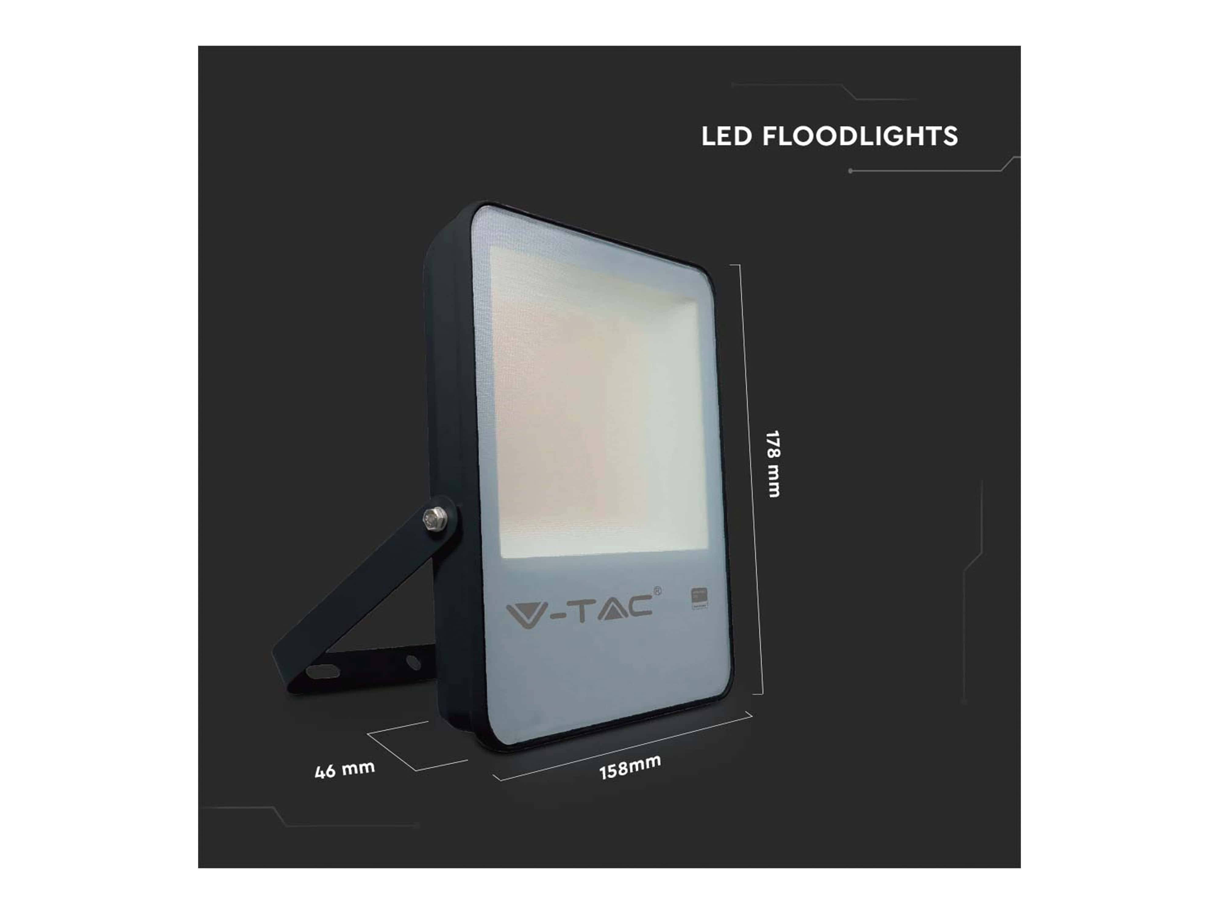 V-TAC LED-Fluter VT-52, High Lumen, 50 W, 6850 lm, 6500 K