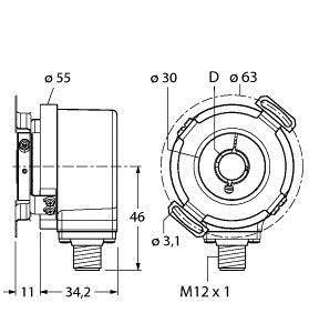 Turck Inkrementaler Drehgeber REI12H12E2B360H1181