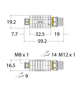 Turck Adapter AD-MFK3-FSM4
