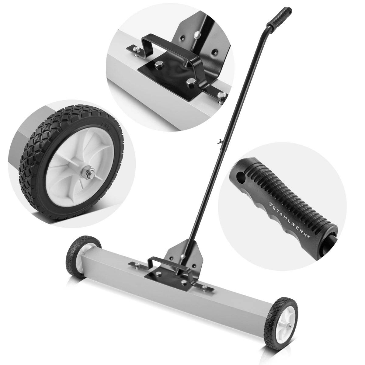 STAHLWERK Magnet-Bodenkehrer MBK-36 ST mit 914 mm Breite 22,5kg Fassungsvermögen