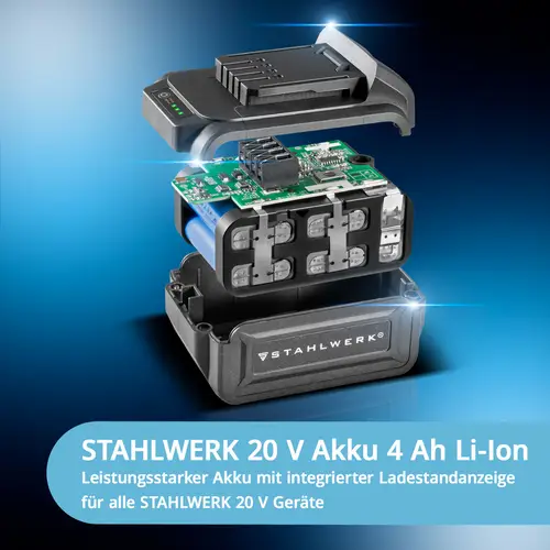 STAHLWERK Akku Bohrhammer ABH-20ST Brushless 20V/4Ah 0 - 1350 min-1 SDS-plus STAHLWERK Akku Bohrhammer ABH-20ST Brushless 20V/4Ah 0 - 1350 min-1 SDS-plus